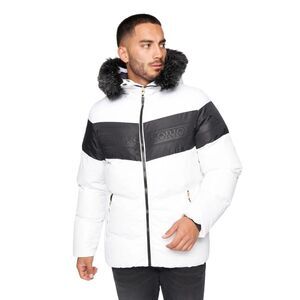 Glorious Gangsta Mens Rocavin Short Puffer Jacket / White
